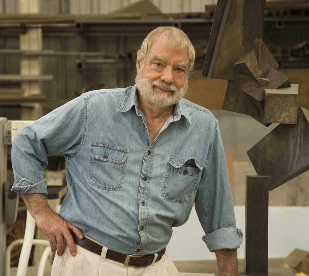 Bruce Beasley in his studio. Photograph: courtesy of the artist.