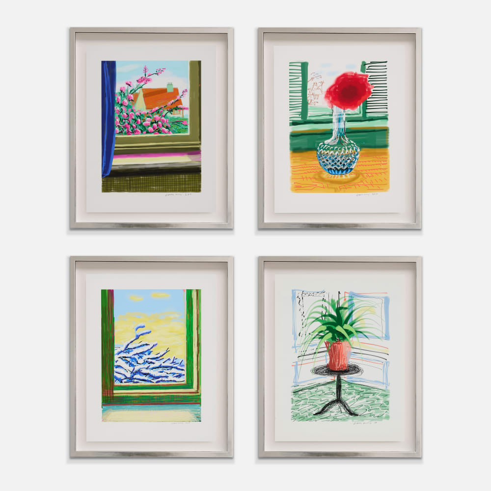 David Hockney No. 778, 17th April, My Window, No. 281, 23rd July, No. 610, 23rd December, Untitled 468 Set of...