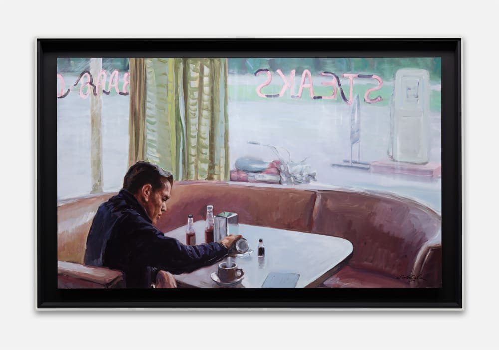 Bob Dylan Guy with Coffee Retro Diner