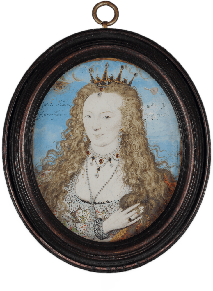 Nicholas Hilliard, portrait miniature of elizabeth stanley