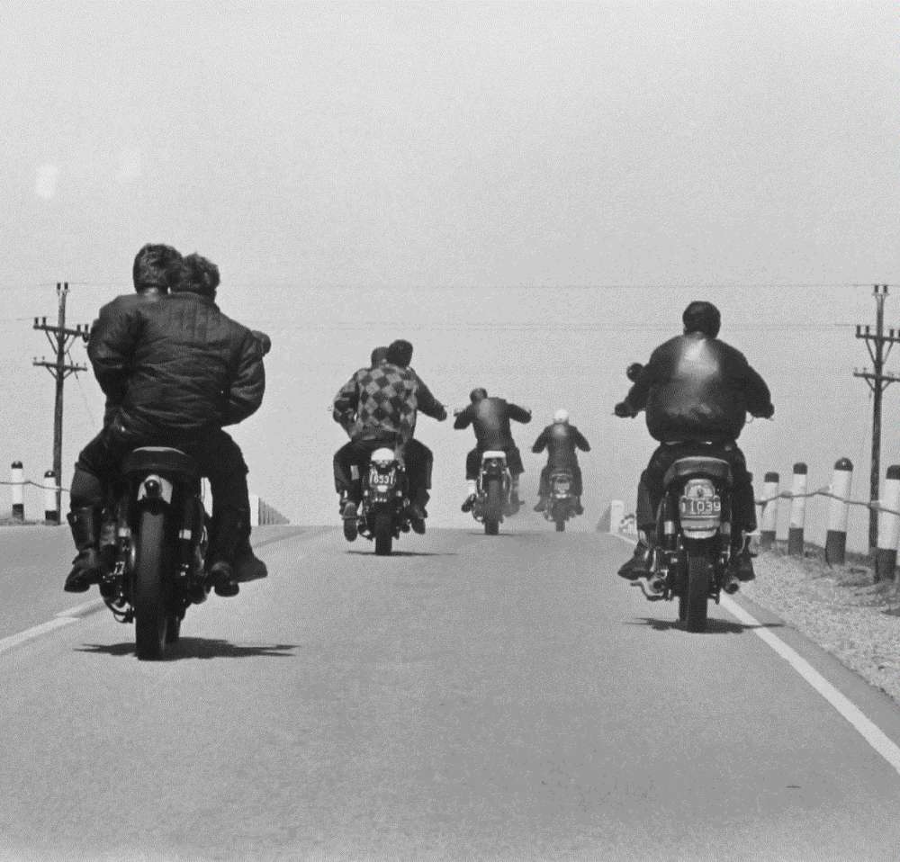 Danny Lyon - Crossing the Ohio, Louisville, The Bikeriders Portfolio