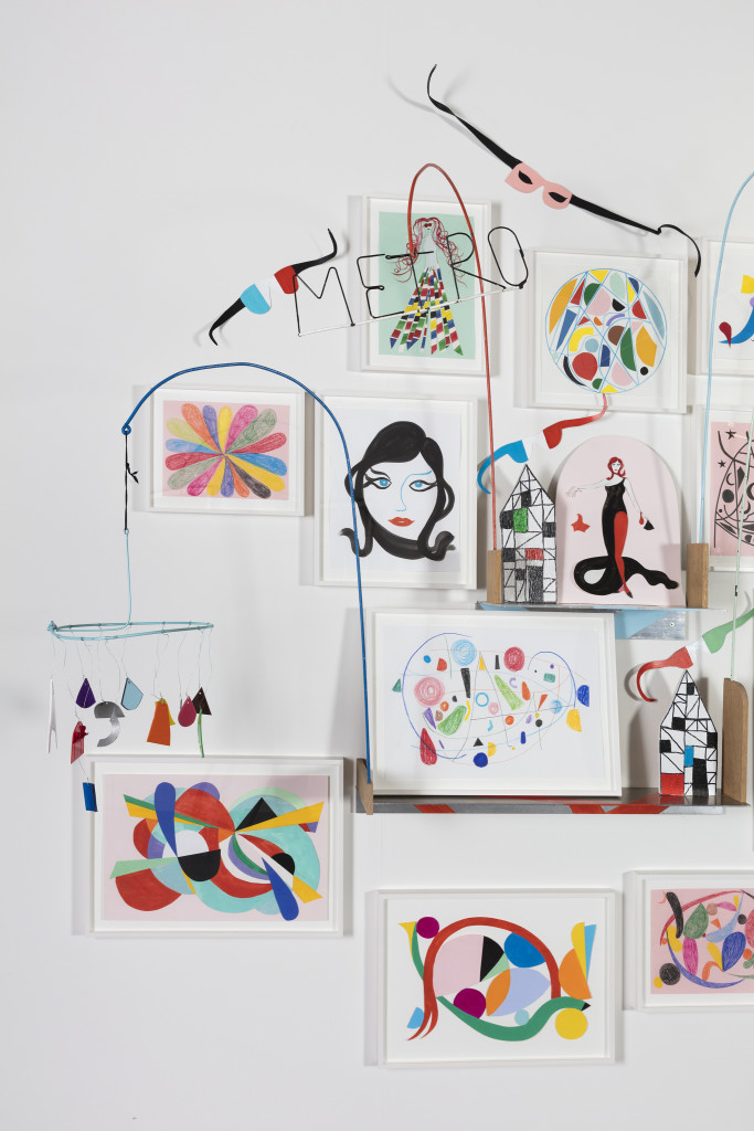 She kept a collection of small drawings, sculptures and paintings on the wall opposite her bed. “These were made for me” she felt.