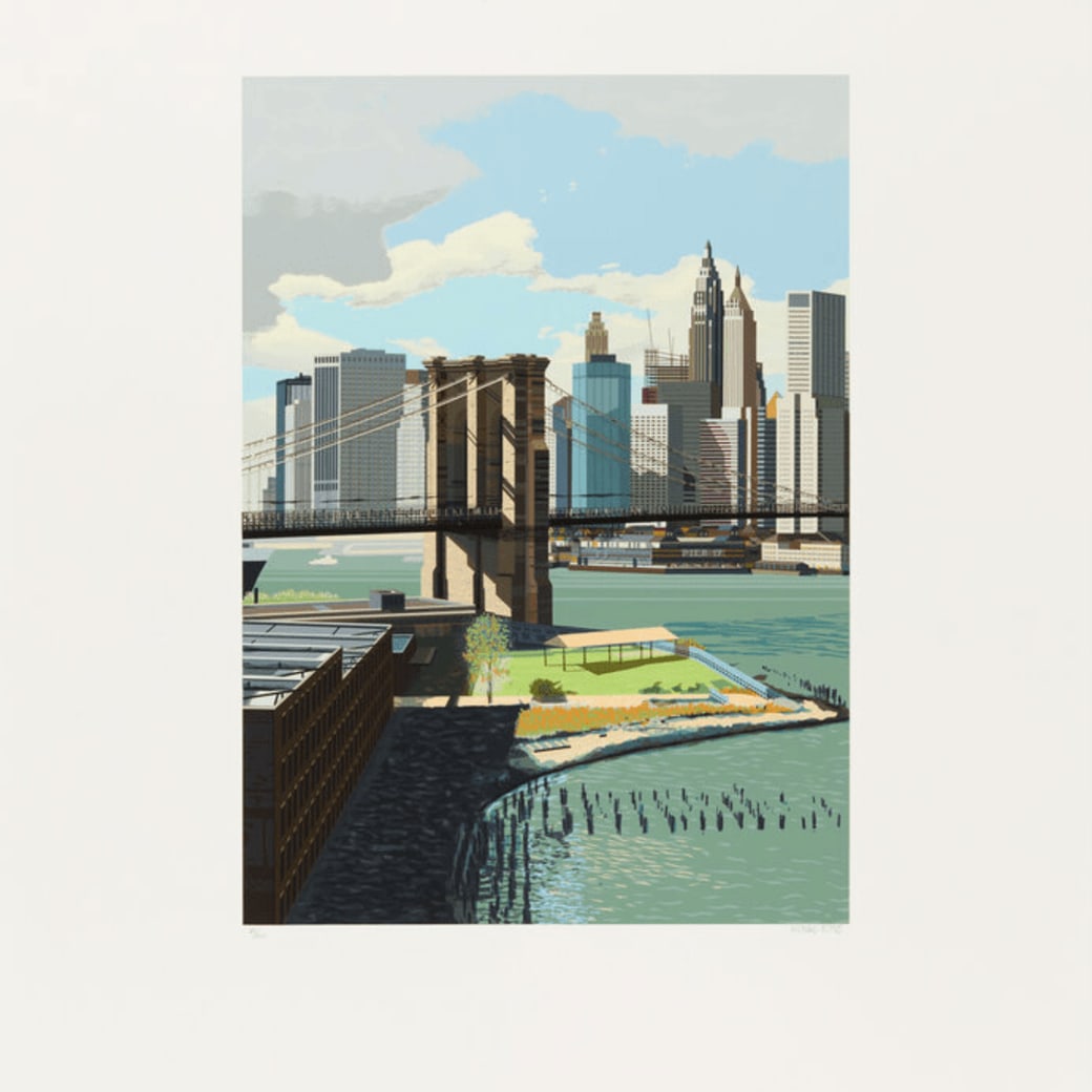 Richard Estes, East River, New York (from the portfolio "Kinderstern"), 1989