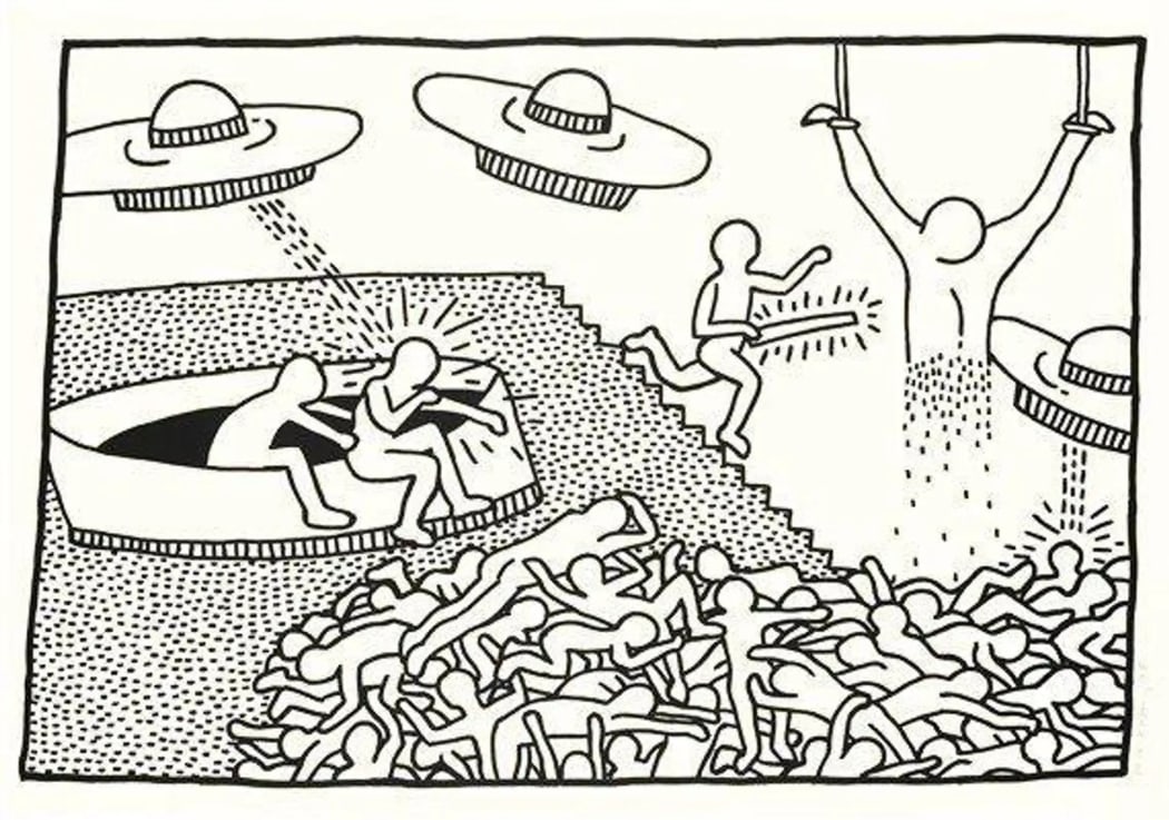 Keith Haring Blueprint drawing