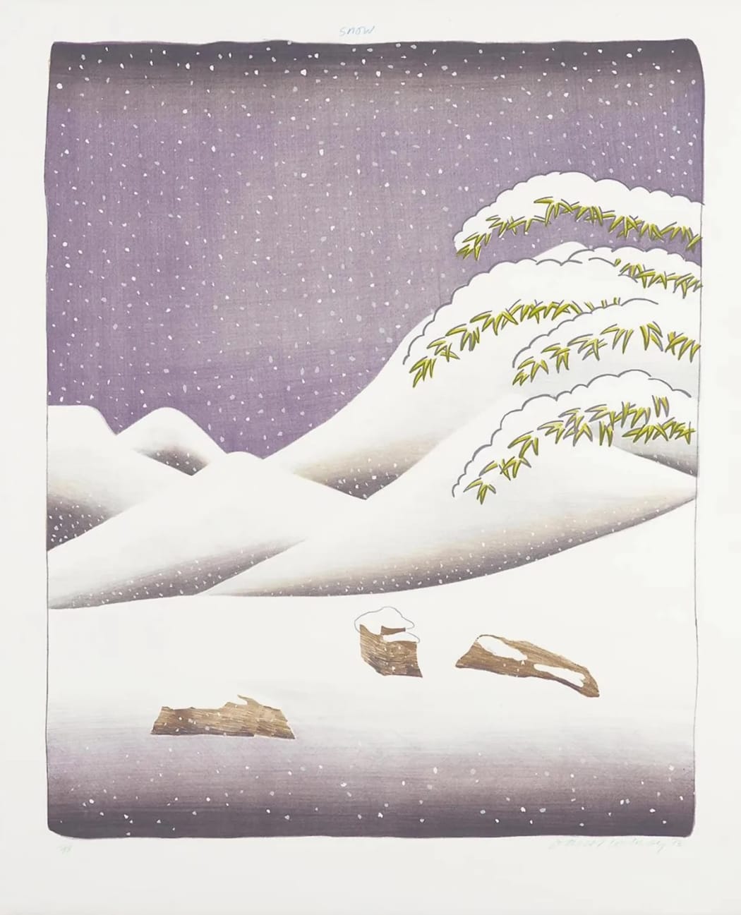 London At Christmas - David Hockney Snow For Sale