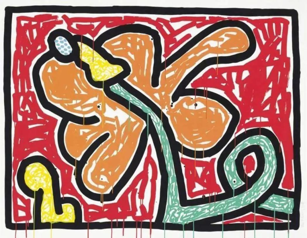 Keith Haring Flower Print