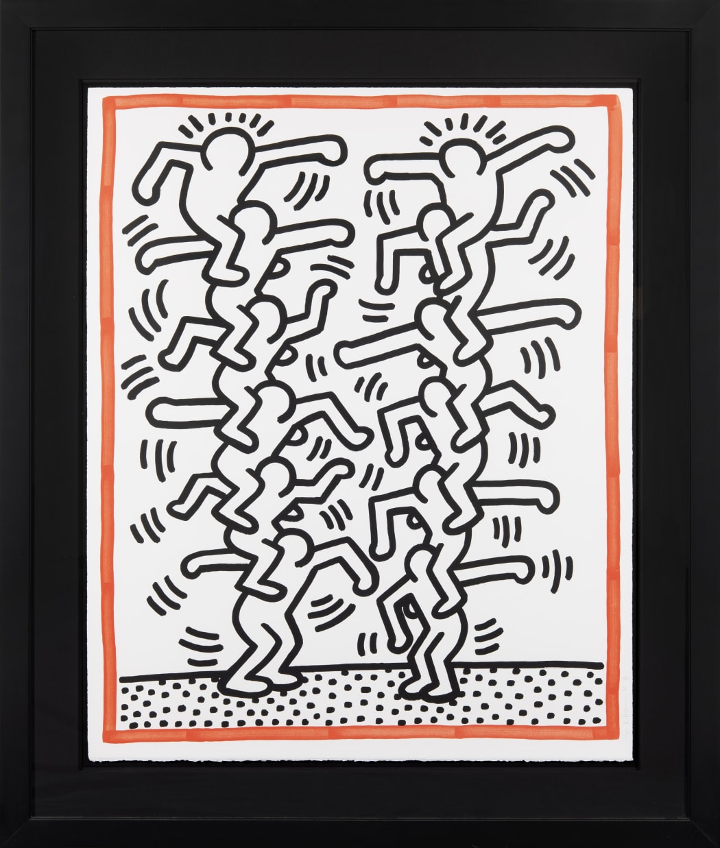Keith Haring's 'Plate 3 Three Lithographs (People Ladder)', 1985 available at Andipa