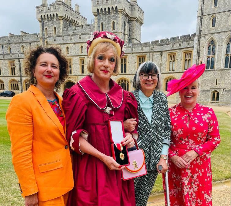 Image of Grayson Perry the artist receiving his knighthood
