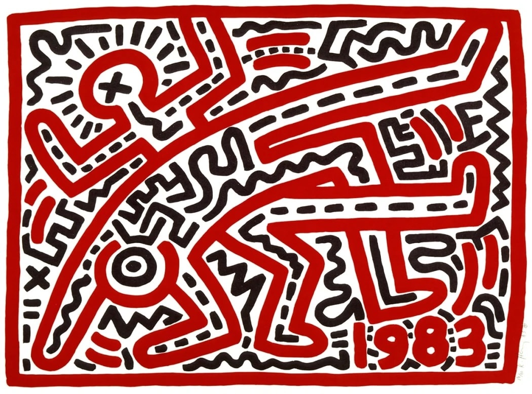 Keith Haring Untiteled (red and black)