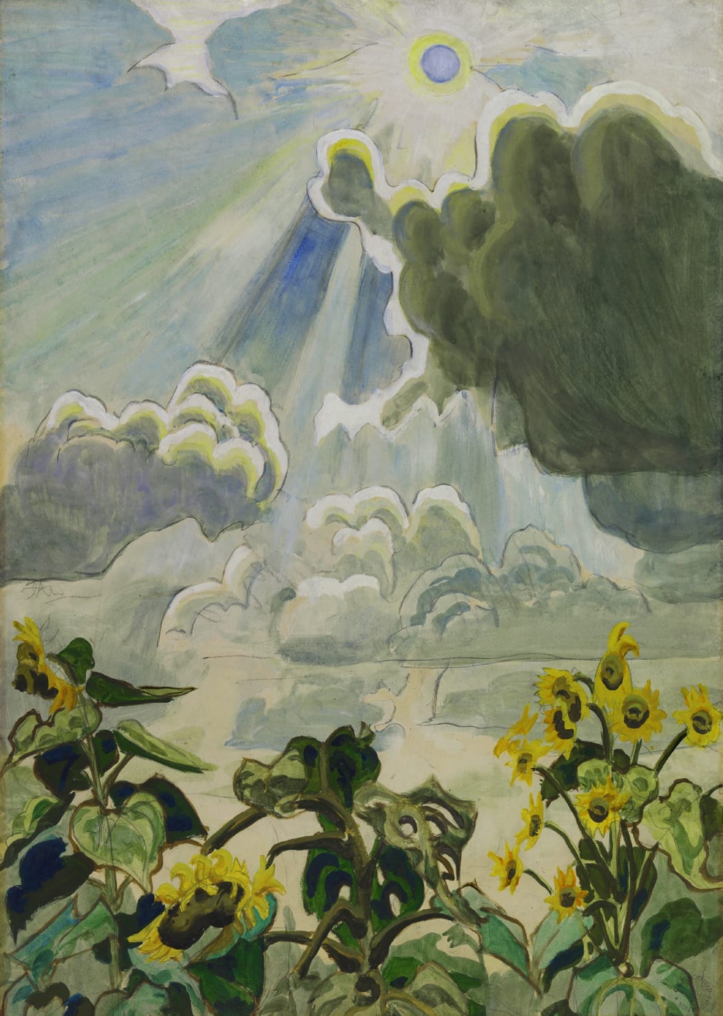 Charles Burchfield, Sunflowers, 1916-1922