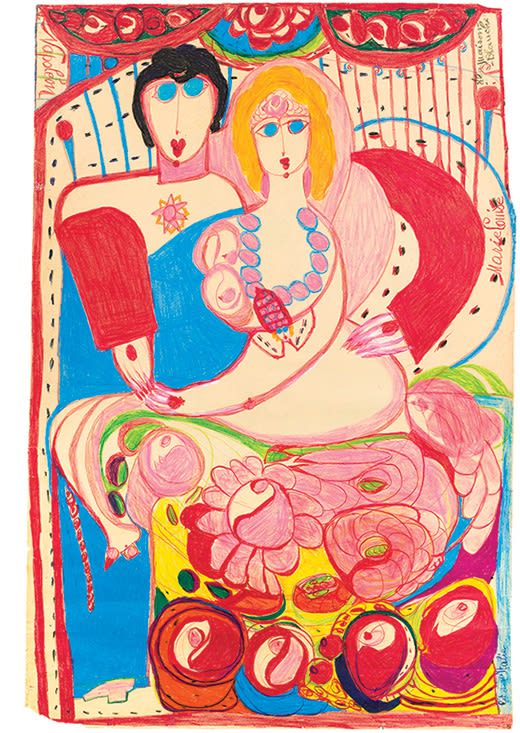 ALOISE CORBAZ, Marie-Louise a la Maison Blanche, 1960-63, crayon on paper, 105.5 x 101 cm, 41.5 x 39.8 ins., Kunstmuseum Solothurn