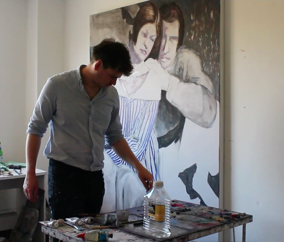 Tomas Harker in his Studio