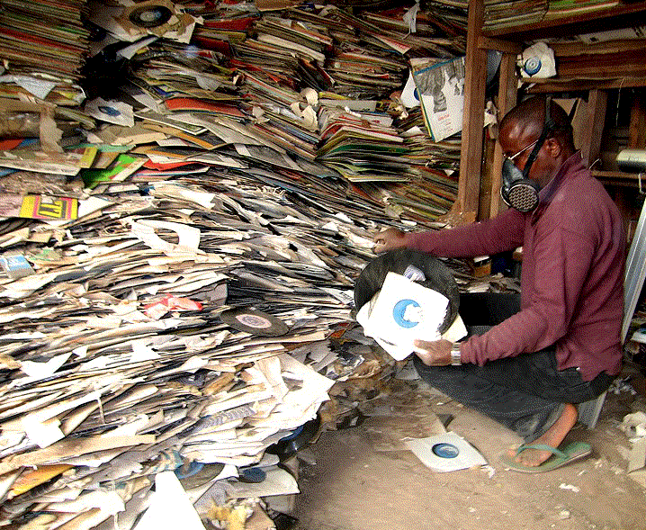 A warehouse full of records in Enugu, Nigeria. Image courtesy of Voodoofunk.