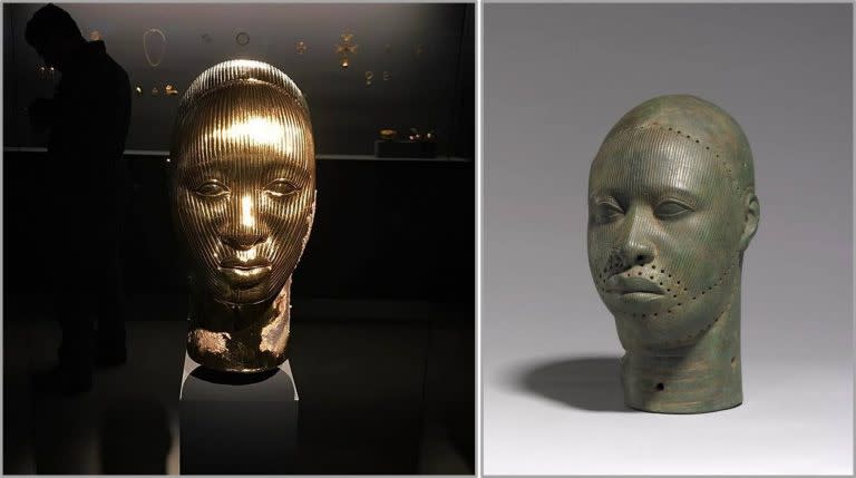Controversy around Damien Hirst’s golden (Ife) head on view in Venice