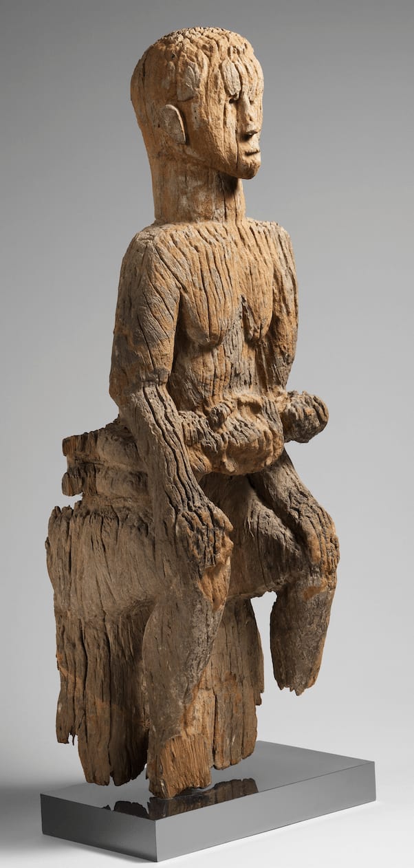 Mbembe mother and child figure. Height: 108 cm. Image courtesy of the Metropolitan Museum of Art (#2010.256).