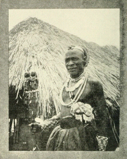 Field-photo of the day: the Luba chief Kilulwe with his staff of office