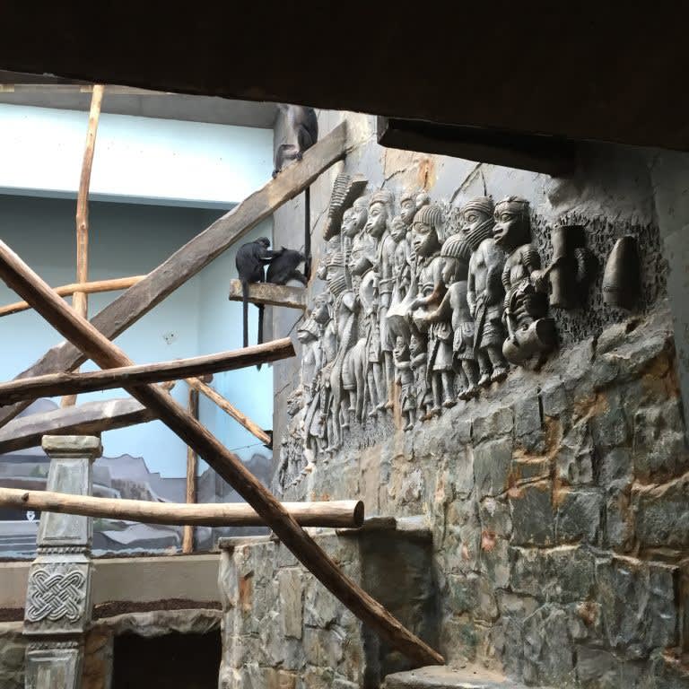 African art in unexpected places: ruins of the Benin Kingdom palace at the Antwerp Zoo