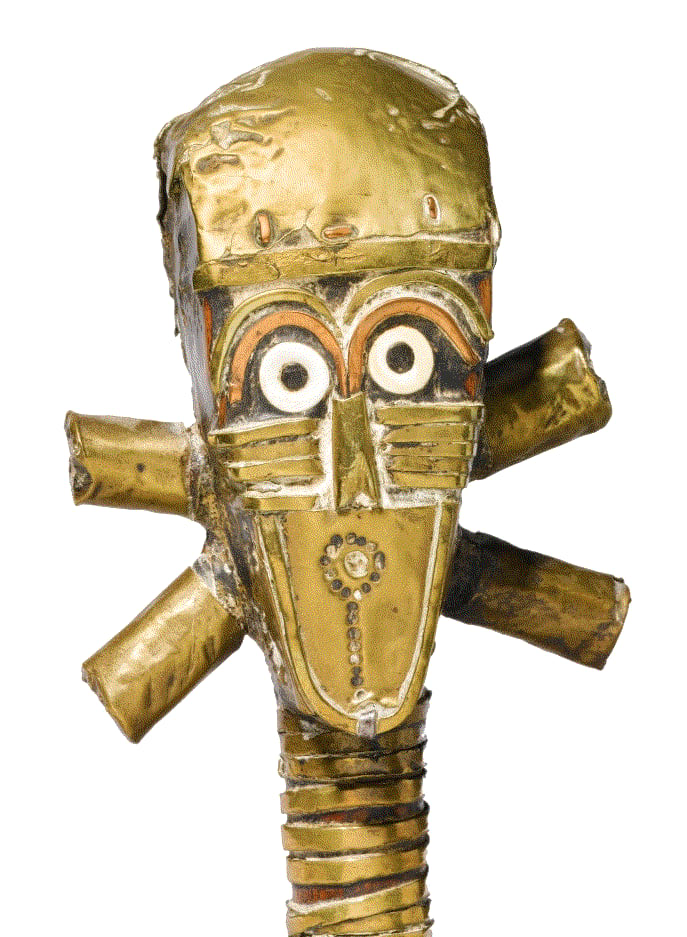 Detail of a Sango reliquary figure from Gabon. Africarium Collection. Image courtesy of Sotheby’s.