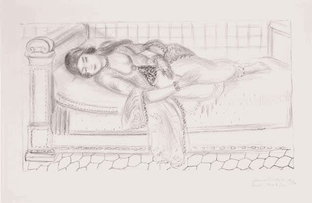 Matisse woman laying in bed