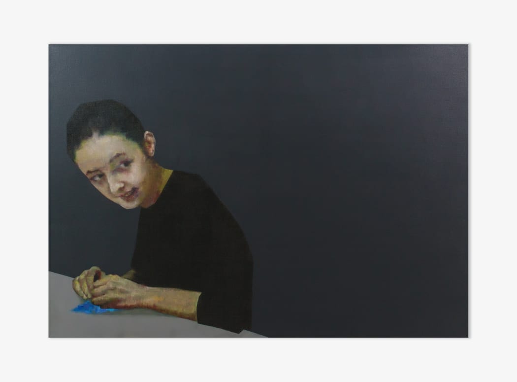 Emmanuelle Leblanc, La mangeuse de couleurs, Huile sur toile, 81 x 116 cm, 2005, ©Emmanuelle Leblanc