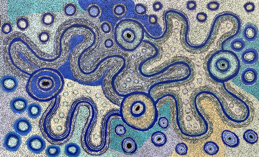 Kungkarangkalpa Tjukurrpa (Seven Sisters Dreaming) - Rockholes by Alison Munti Riley, 2022