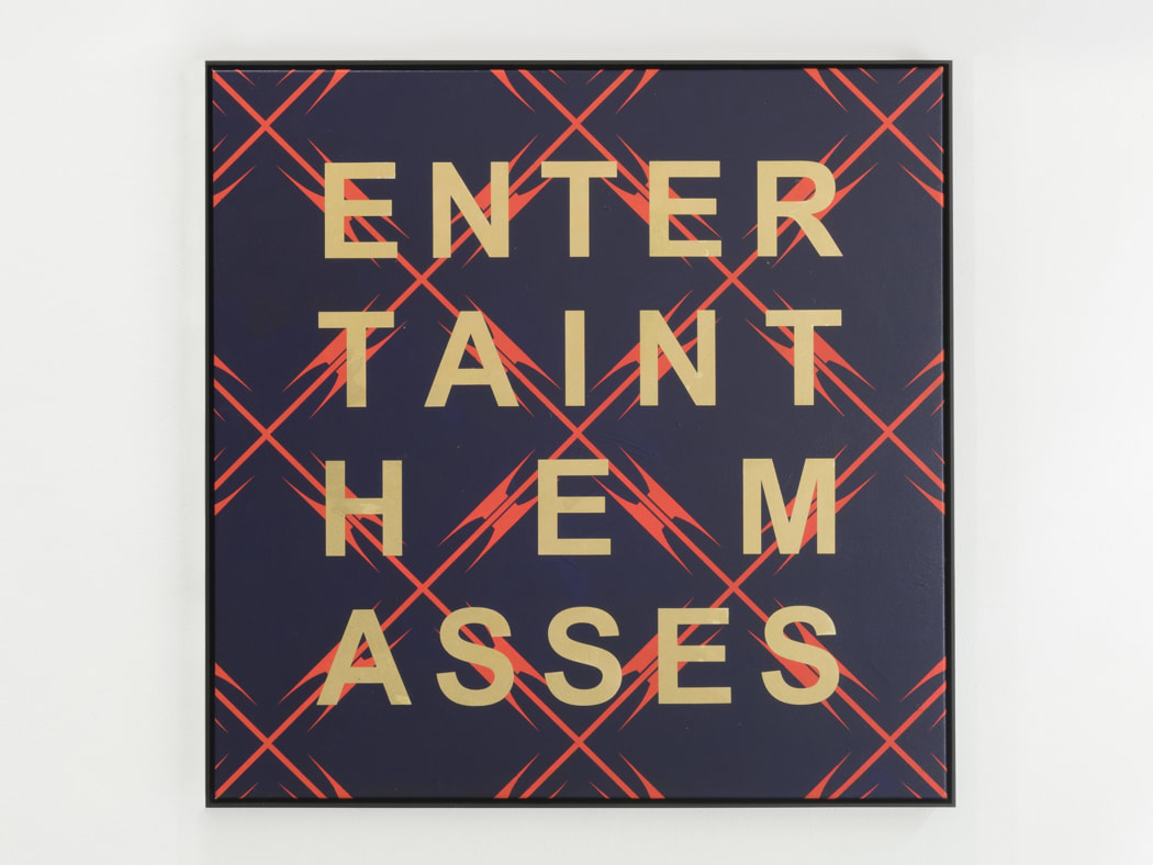 Kendell Geers , "#NEW Speak (Entertain The Masses), 2019.