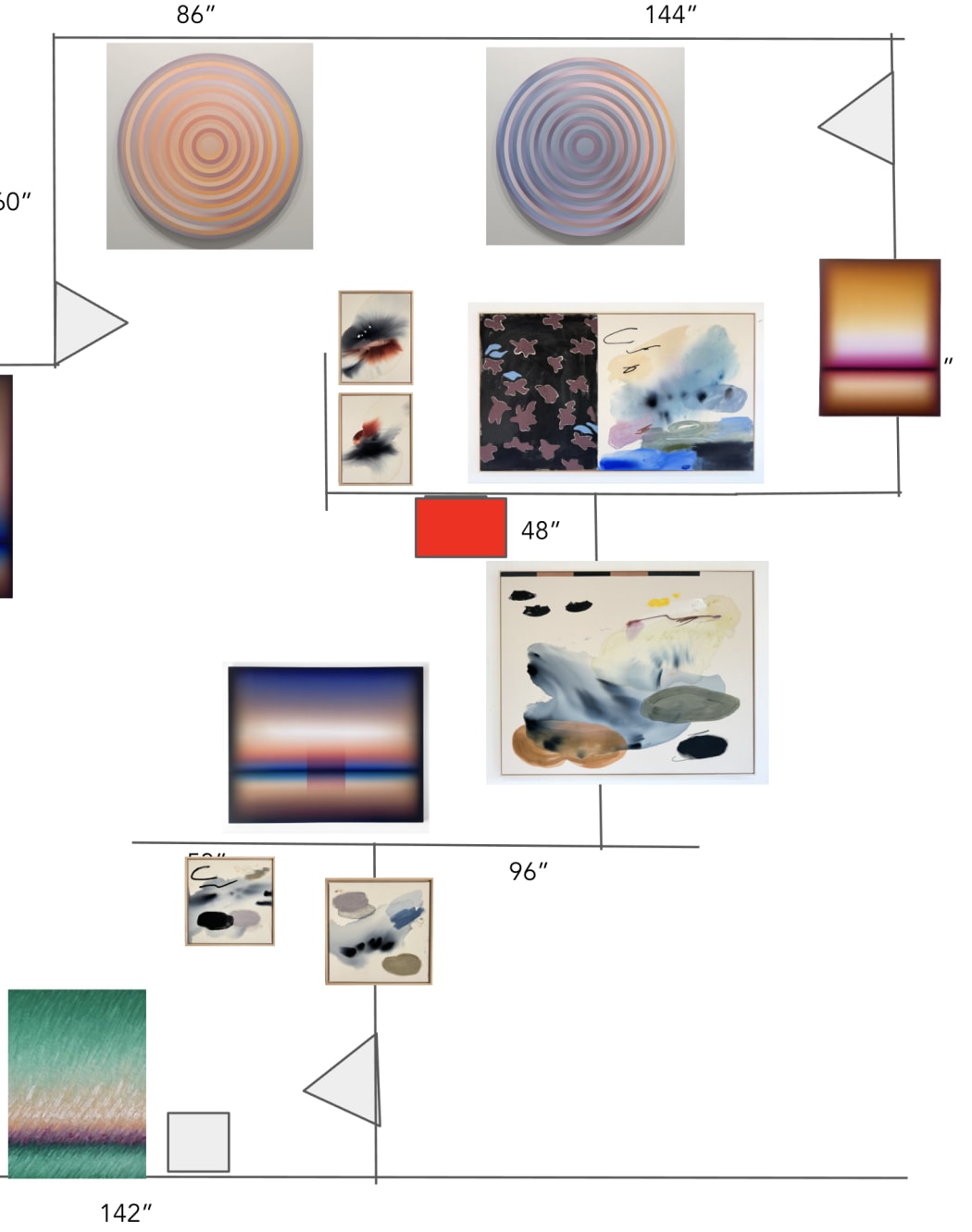 sample exhibition floor plan by kennedy contemporary gallery