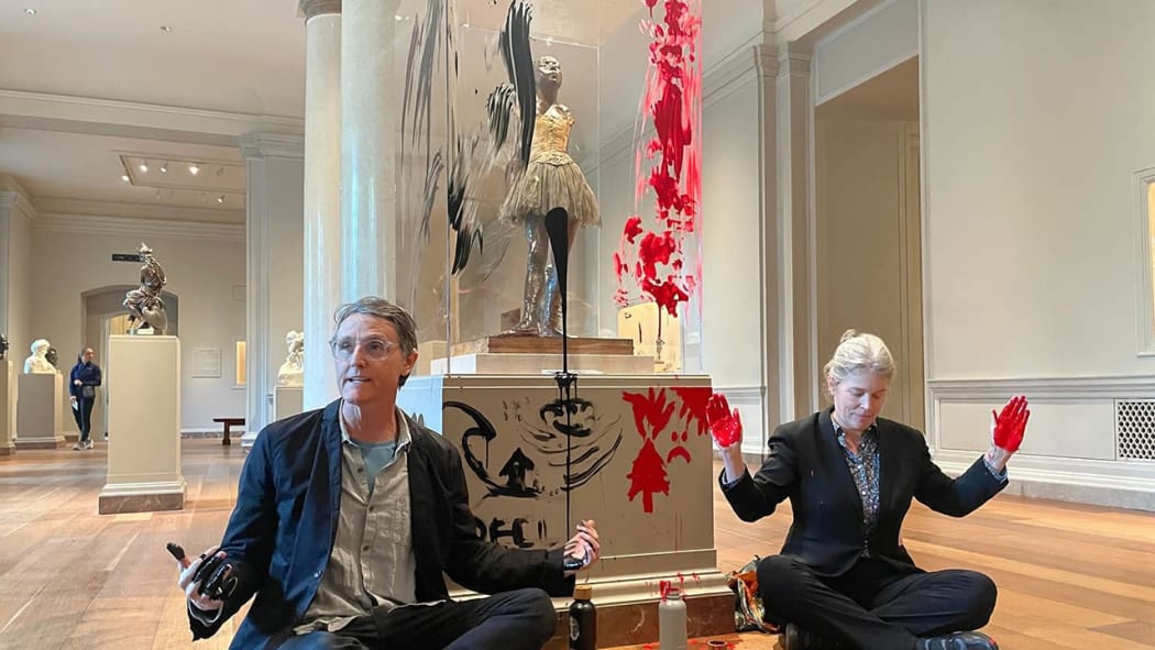 Climate activists charged for smearing paint on priceless Degas sculpture at National Gallery