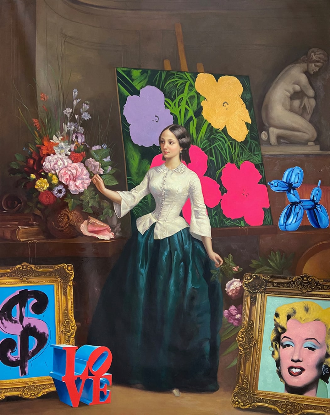 Leo Manelli, "The Art Lover Warhol Flowers", 2023