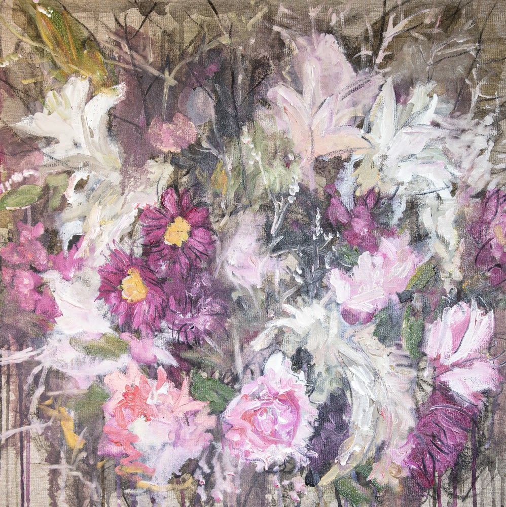 Brenda Valansi, da série Mulheres Negras Não Recebem Flores [Women of Color Don't Receive Flowers series], 2025 Oil on linen 50 x 50 cm | 19,69 x 19,69 in