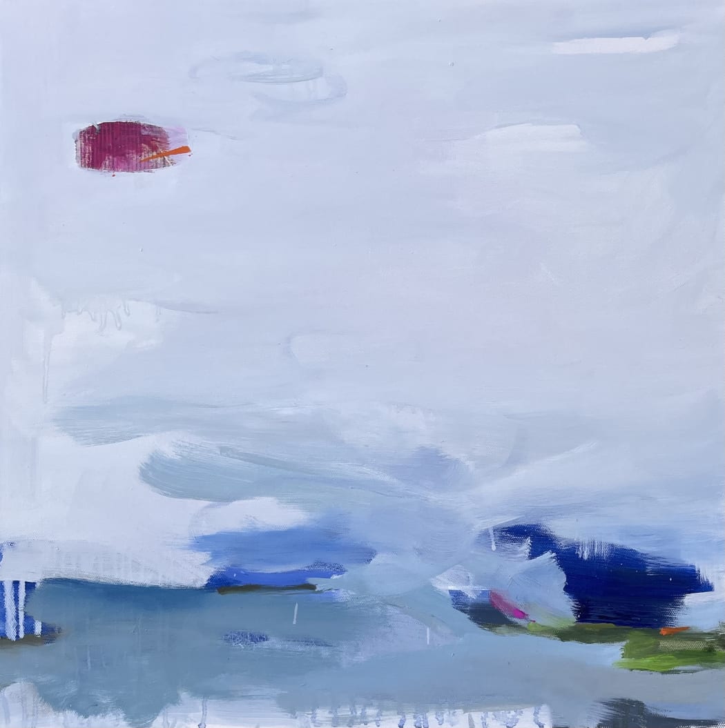 Jennifer Davey, Water Sky, oil on canvas, 24 x 24 inches