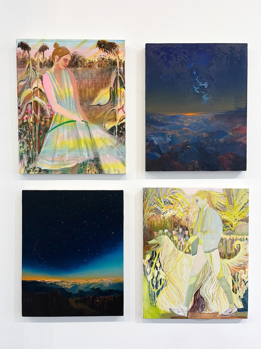 Installation View: Elizabeth King Stanton (Top Left / Bottom Right), Wilhelm Neusser (Bottom Left / Top Right)