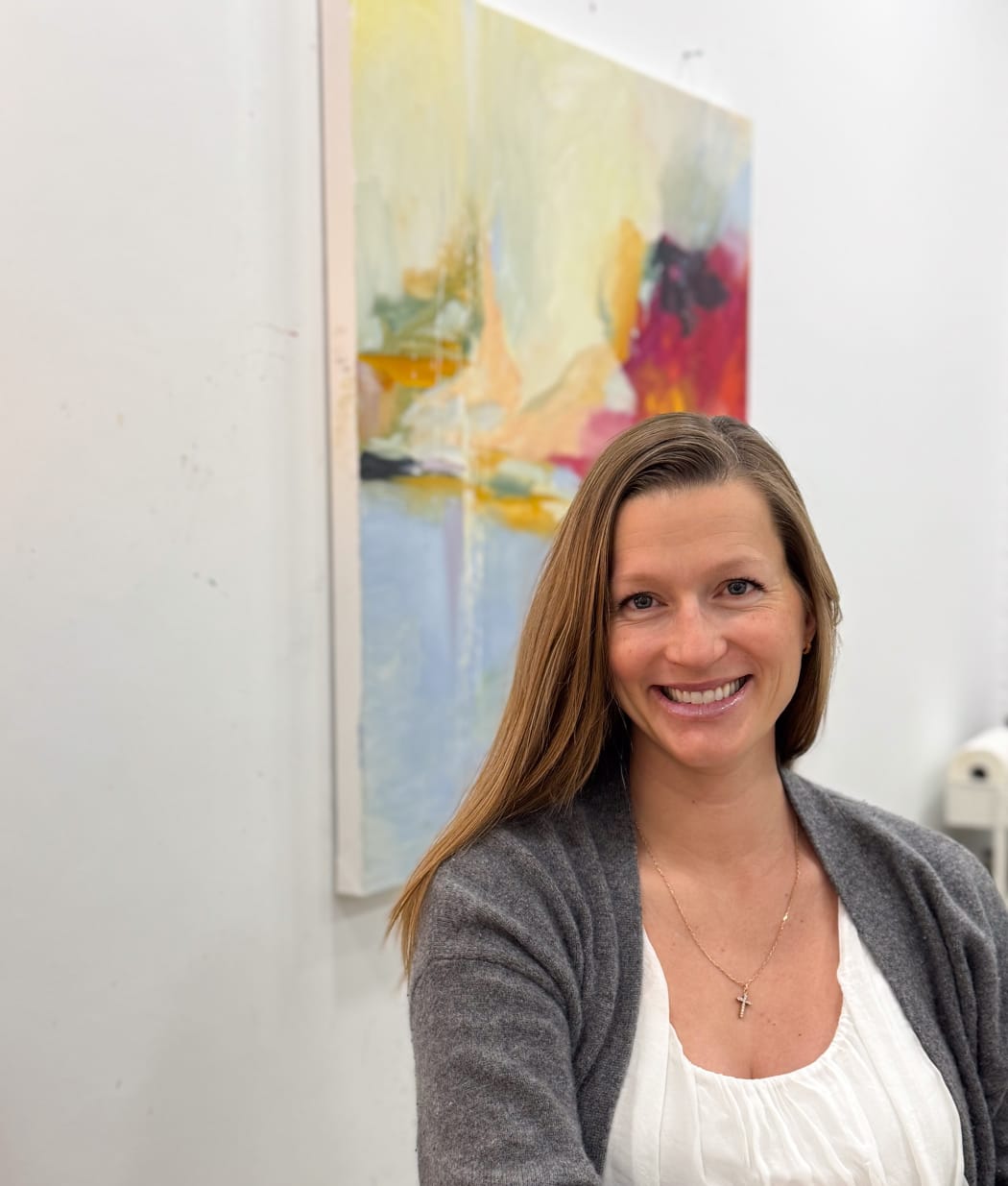 Natalia Wróbel in her studio. San Sebastián, Spain, 2025.