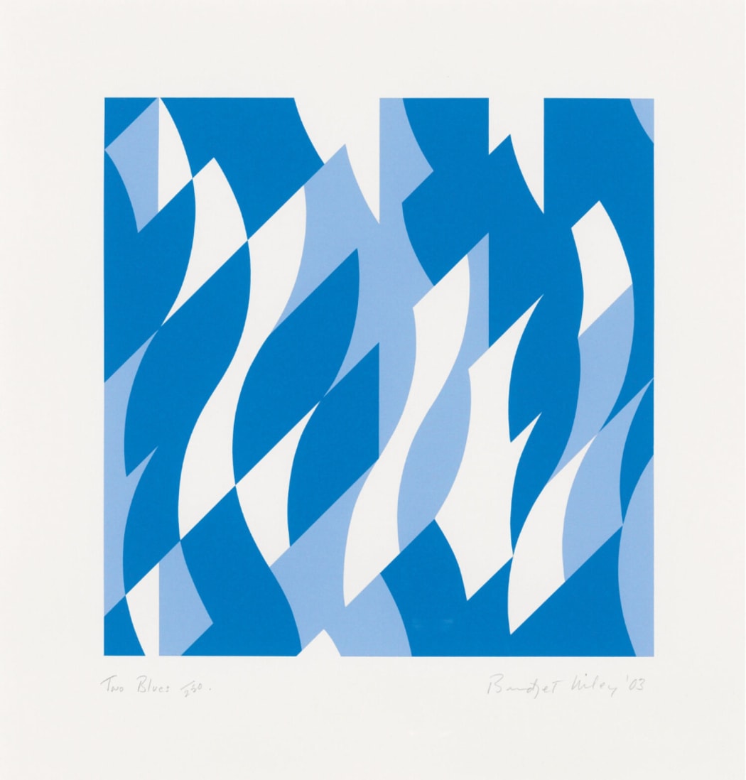 Bridget Riley, Two Blues. Editions, 2003, Screen print on paper