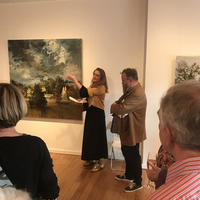 Artist Kate Giles with one of the C&C curators of River's Edge Paul Vater