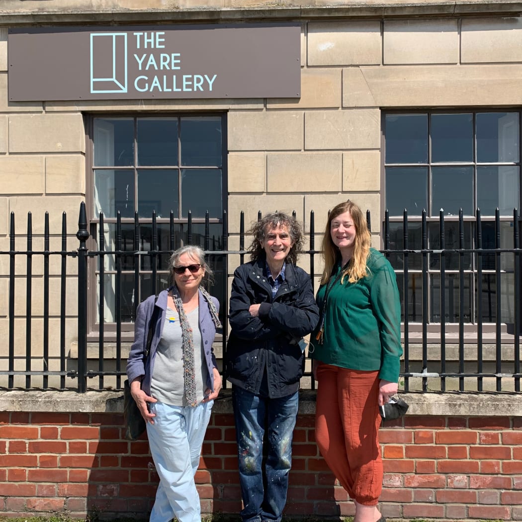 (left to rIght) artists Katarzyna Coleman and John Kiki and curator Sarah Lowndes