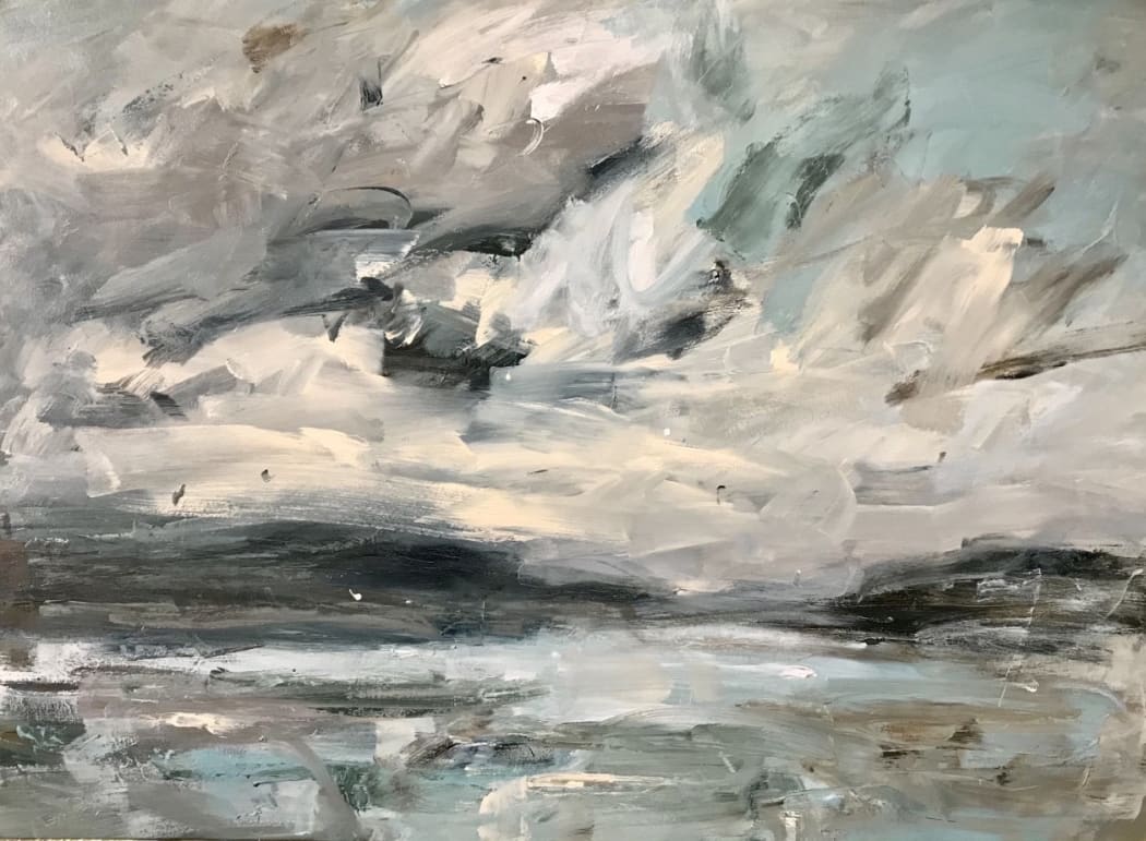 Towards the Small Isles, Skye, oil on canvas, 110 x 150 cms