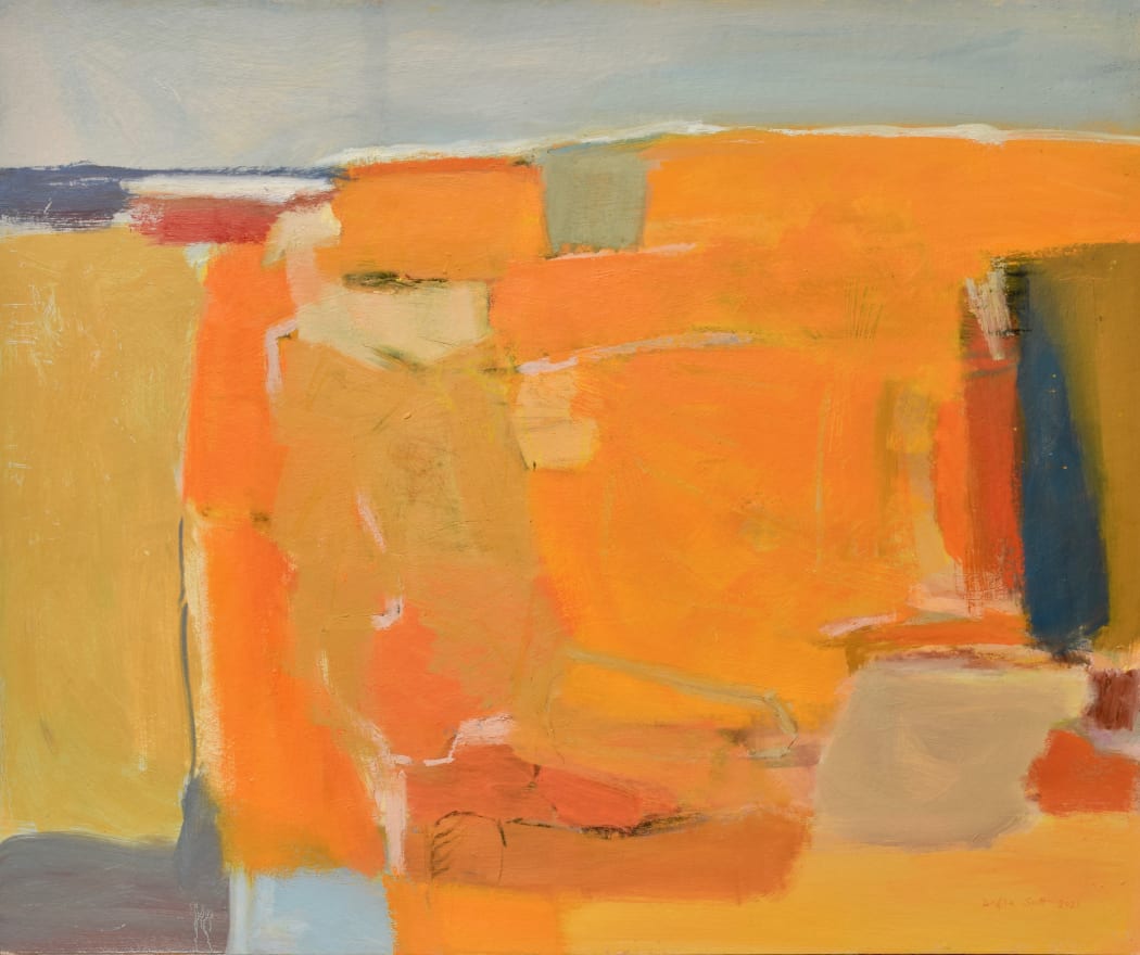 Thinking of Summer, oil on board, 81 x 91 cms