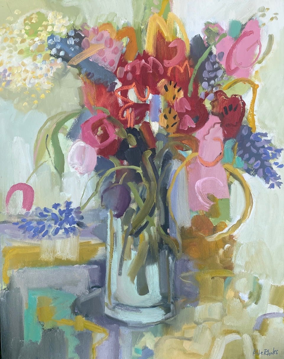 Bunched, oil on canvas, 76 x 61 cms