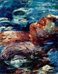 Lovers in Water. 1986, Oil on canvas. 46x38cm