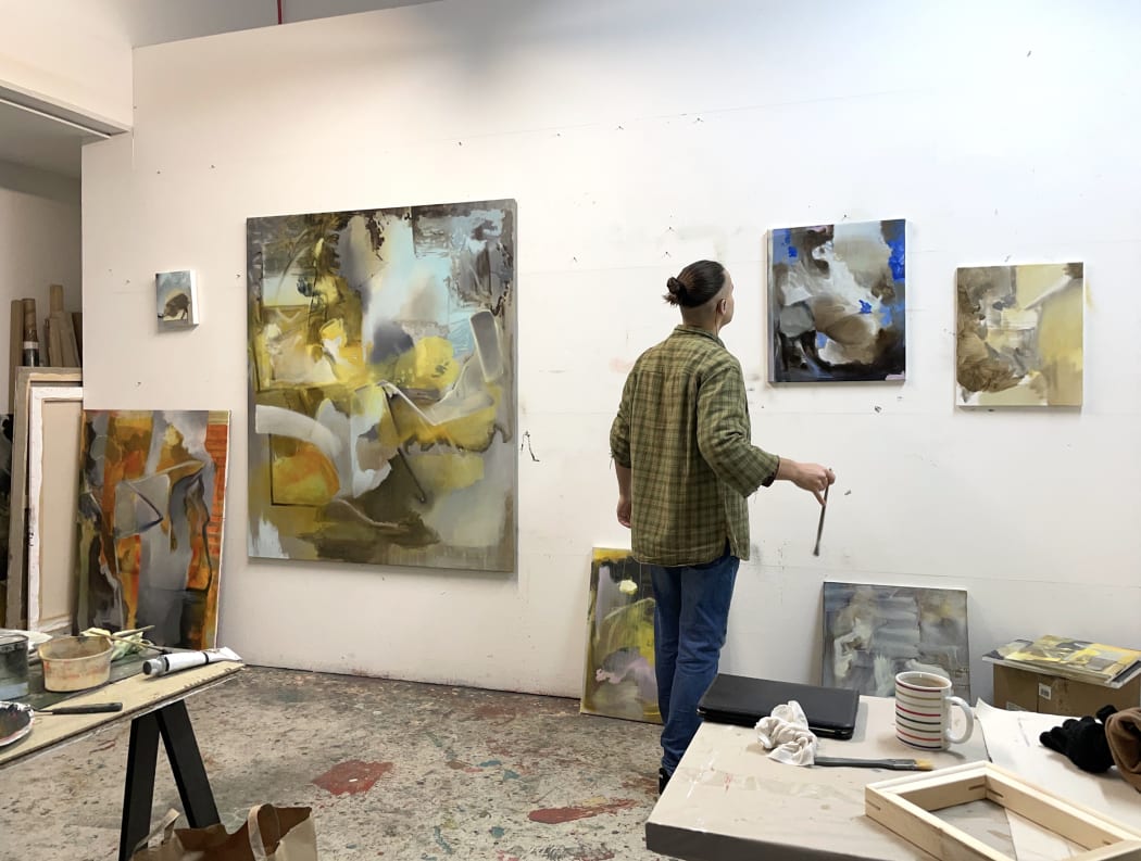 Jan Valik in his London studio