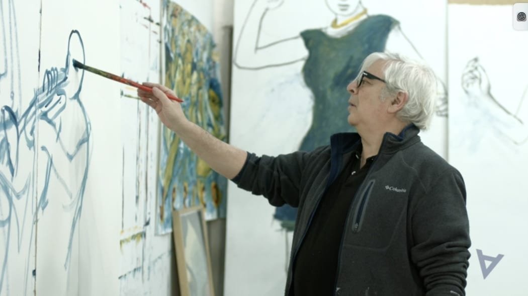 Javier de Juan in his studio