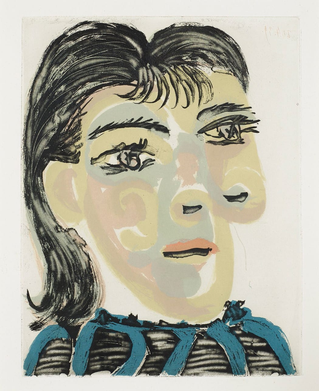 Tête de Femme No. 2. Portrait de Dora Maar (B1340), 1939, aquatint, 17 3/4 x 13 1/4 inches