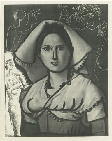 Portrait of Francoise Gilot 1st state