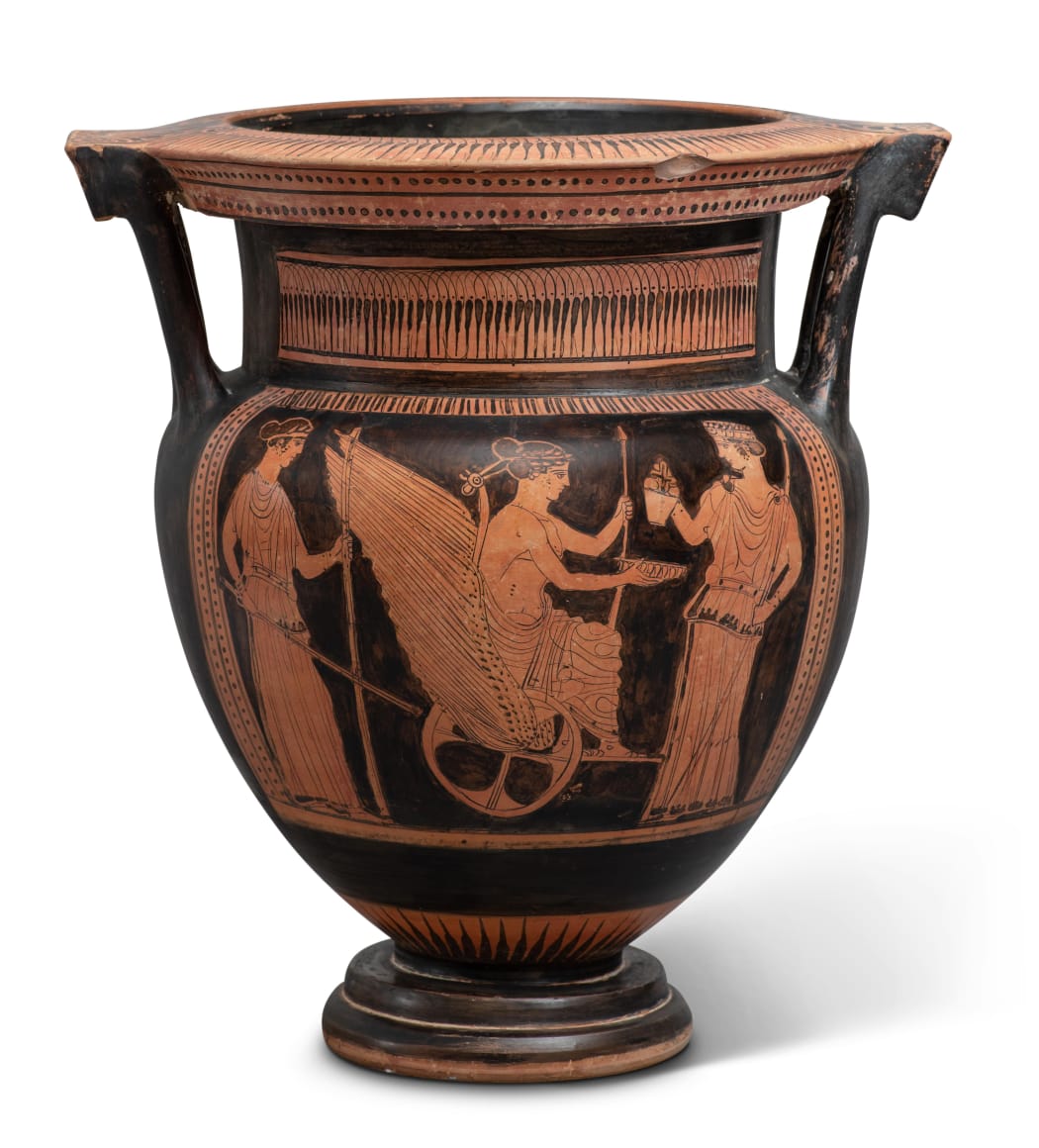 AN ATTIC RED-FIGURE KRATER, ATTRIBUTED TO THE DUOMO PAINTER. Classical Period, circa 440 - 430 BC