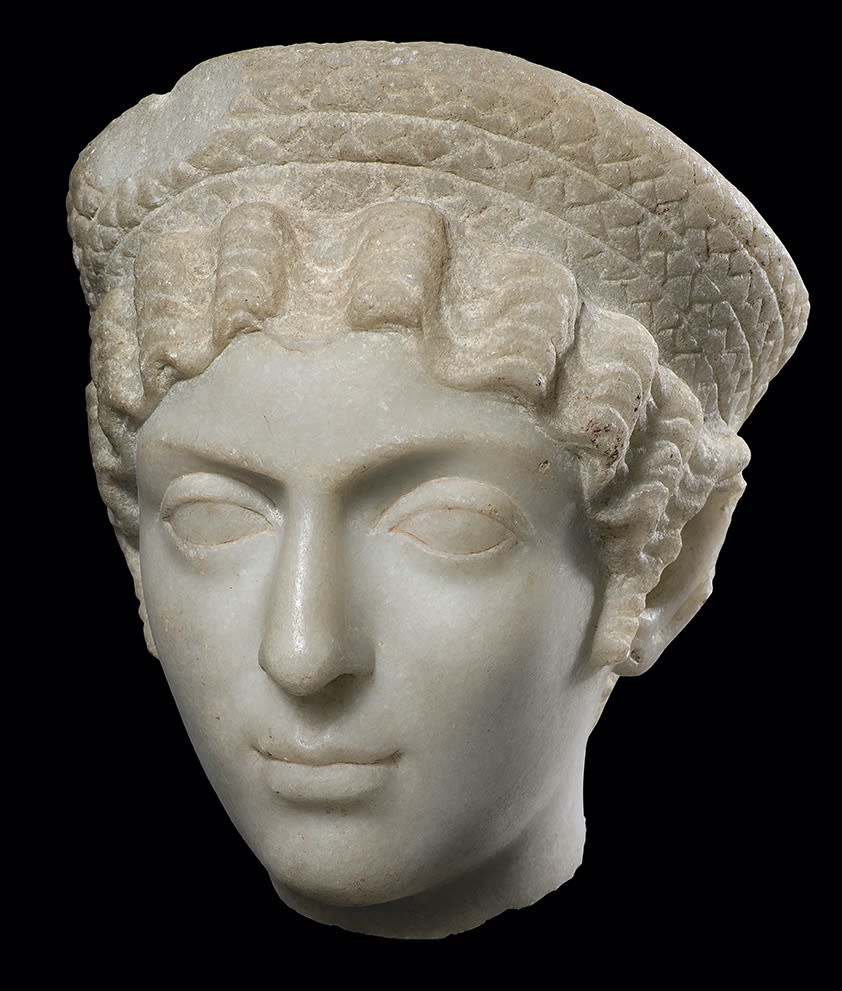 A Roman Marble Portrait Head of a Woman