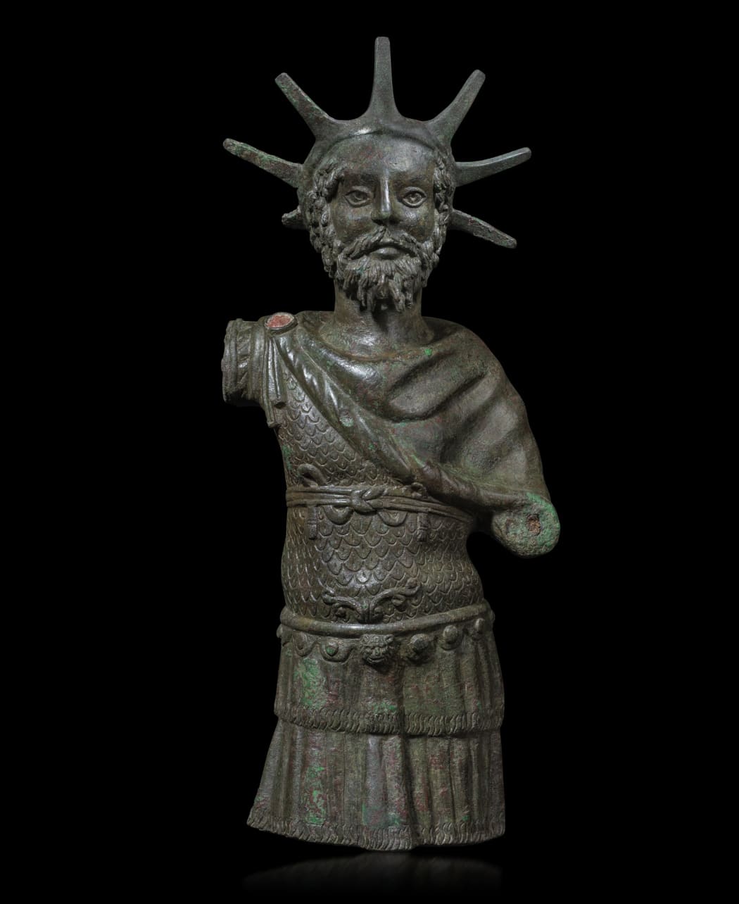 A Roman bronze figure of Marcus Aurelius