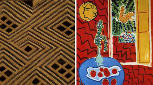 Kuba Cloth influence on western artists