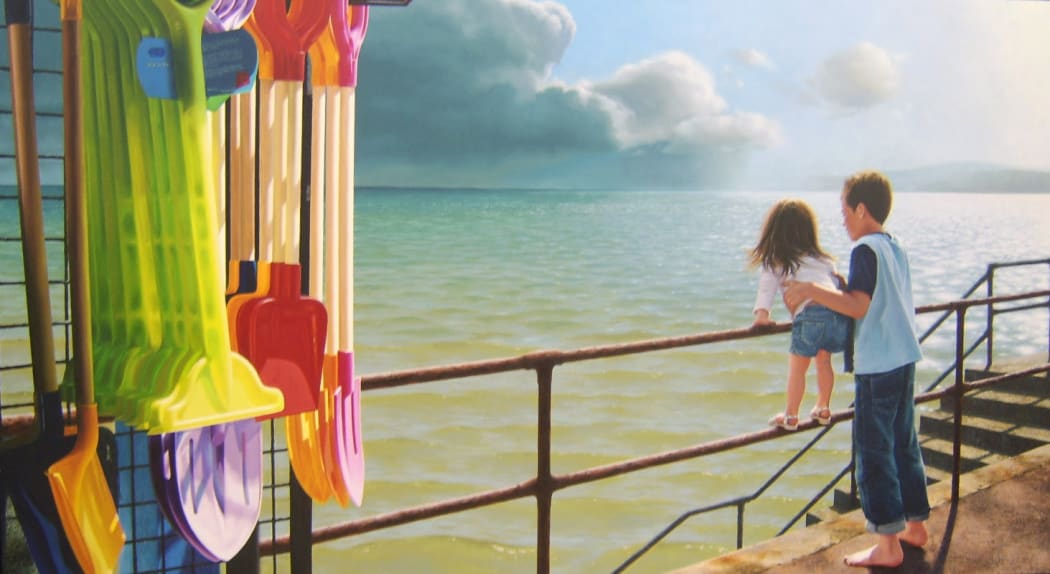 "Morning on the Promenade" - Oil on linen, 92 x 168cm