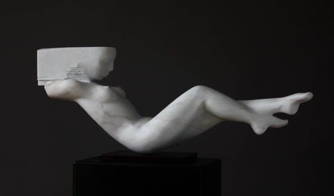 "Horizon" by Rogerio Timoteo - Marble, 30 x 72 x 15 cm